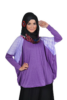 Baju Muslim Modern Batwing Shoulder Tie Dye