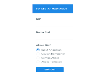 Langkah awal yang harus dilakukan kepala madrasah setelah login ke dalam E Cara Menambah Petugas (Staf) Aplikasi E-RKAM