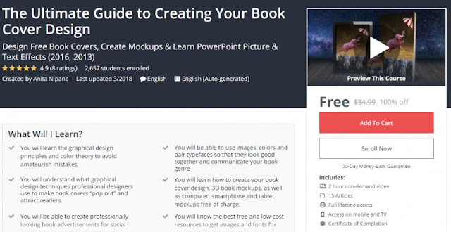 [100% Off] The Ultimate Guide to Creating Your Book Cover Design| Worth 34,99$