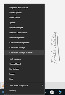 Right Click on Start menu