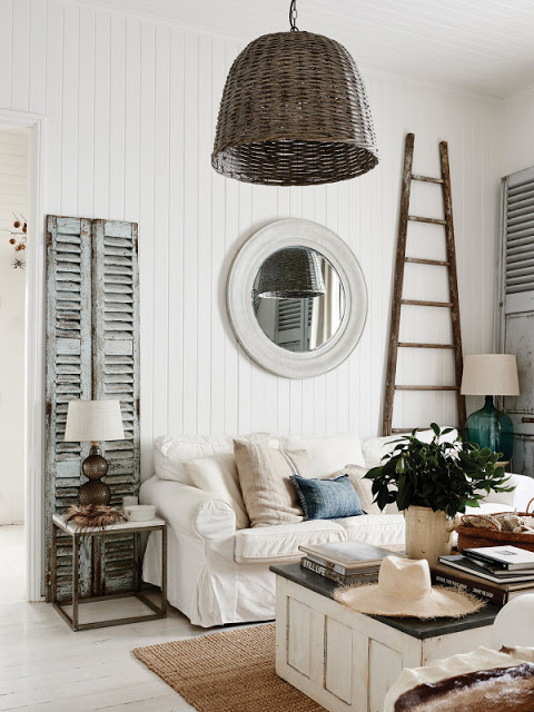 Rustic decor in a cottage by Kara Rosenlund - found on Hello Lovely Studio