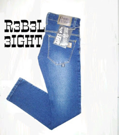 Celana Jeans Pria Skinny Biru Langit