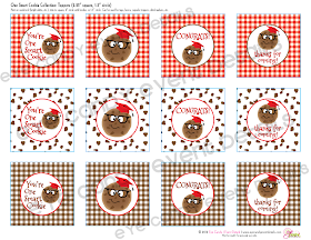 tags for one smart cookie collection, red gingham, cookie print, grad hat