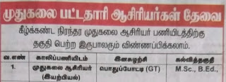 ஆசிரியர்கள் தேவை நிரந்தர பணியிடம் முழு விவரம்-Teacher Wanted Permanent Post Aided school 