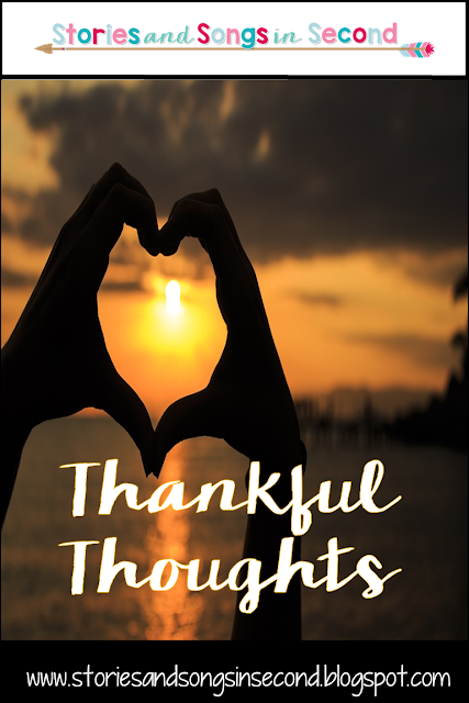 November is a time to let thankful thoughts remind you of all that is grateful and good both in your personal and teaching life!