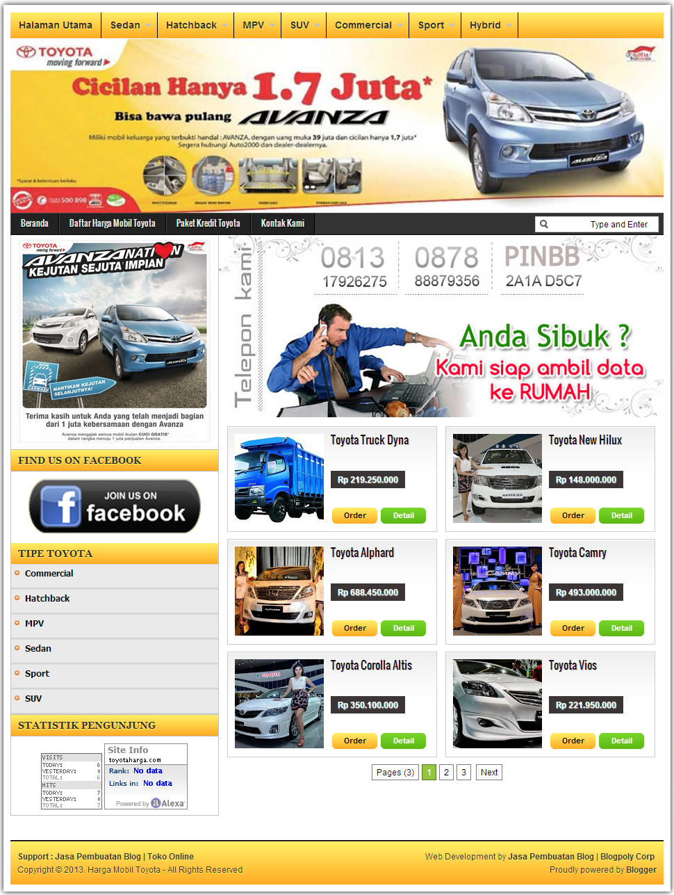 Jasa Pembuatan Blog Sales Mobil