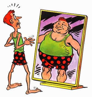 Fat and Skinny Man Cartoon