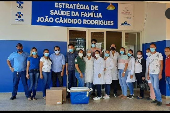 Chegou em Cristópolis, as primeiras doses da vacina conta a COVID-19