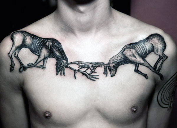 38 incríveis tatuagens masculinas para a clavícula