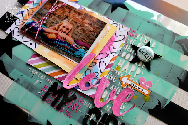 Love my girl layout by Bernii Miller using the Clique into Color kit. 