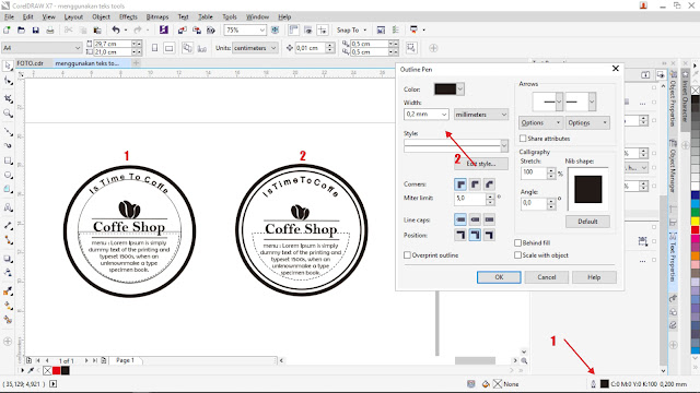 CARA MENGGUNAKAN TEXT TOOL DI COREL DRAW X7