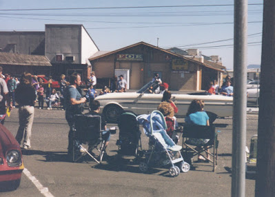 Ford Falcon Convertible Coupe in the Rainier Days in the Park Parade in Rainier, Oregon on July 12, 2003