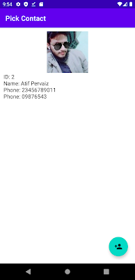 Pick Contact | Android Studio | Java