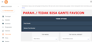 Bikin Ribet! Tampilan Dashboard Blogger Terbaru Tidak Bisa Ganti Favicon Blog