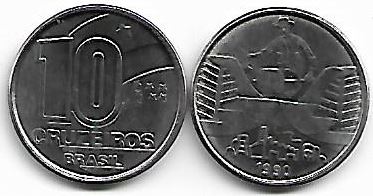 Moeda de 10 Cruzeiros, 1990