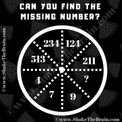 In this Maths Circle Brain Teaser, your challenge is to find the missing numbe which will replace the question mark