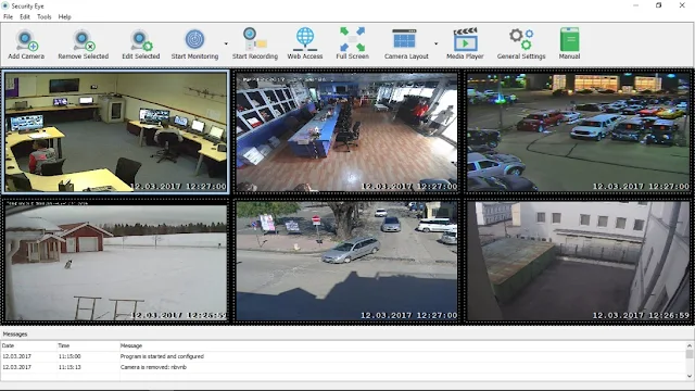 تحميل برنامج تشغيل كاميرات المراقبة على الكمبيوتر كامل مجانا Security Eye