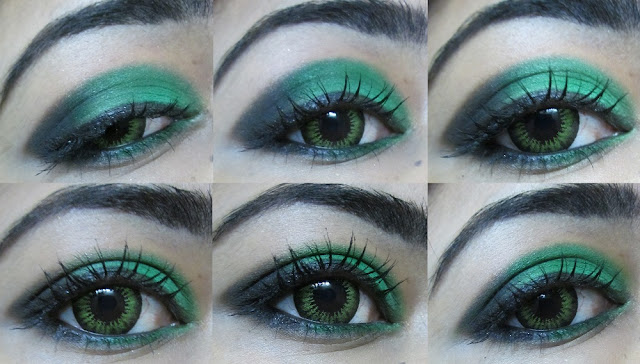 green eye makeup