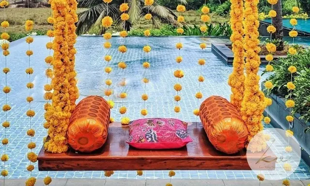 Haldi Decoration Ideas At Home With Swing