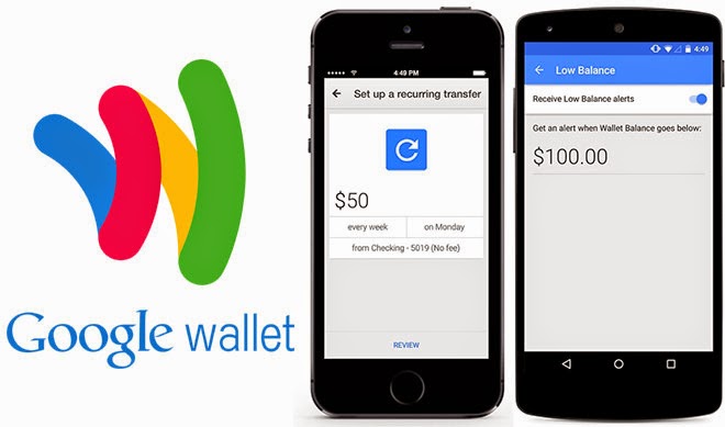 Google Wallet App actualizado con Diseño de Materialeles, transferencias bancarias automáticas y Mas