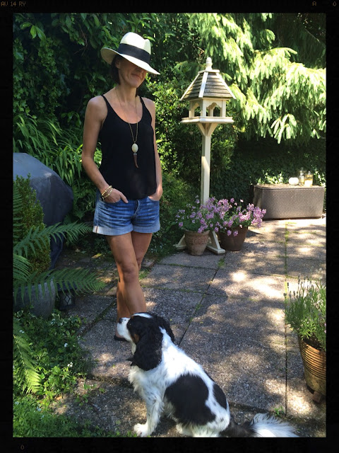 My Midlife Fashion, Panama Hat, Denim Shorts, Havaianas, Tusk Necklace, H and M, Zara, La Redoute Ashiana Jewellery