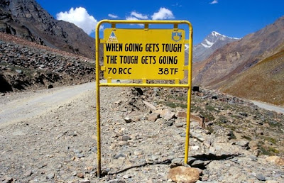 Leh–Manali highway in Northern India probably has the most unusual road signs in the world In Northern India