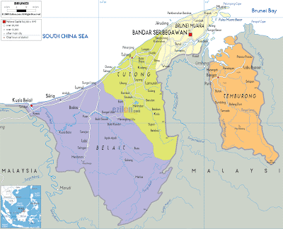 Mapa de Brunei Mapa Región