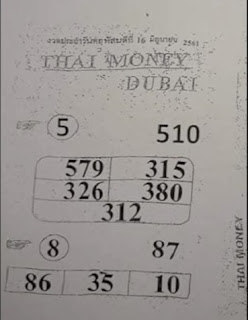 Thai Lottery Last Paper Magazines For 16 September 2018