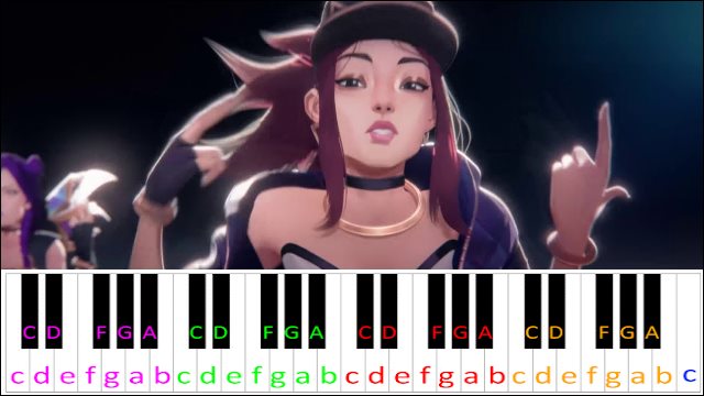 POP/STARS by K/DA ft Madison Beer Piano / Keyboard Easy Letter Notes for Beginners