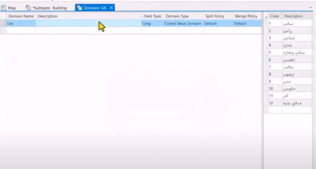 إنشاء التصنيفات الفرعية والرئيسية | Create Subtype and Domains ArcGIS pro