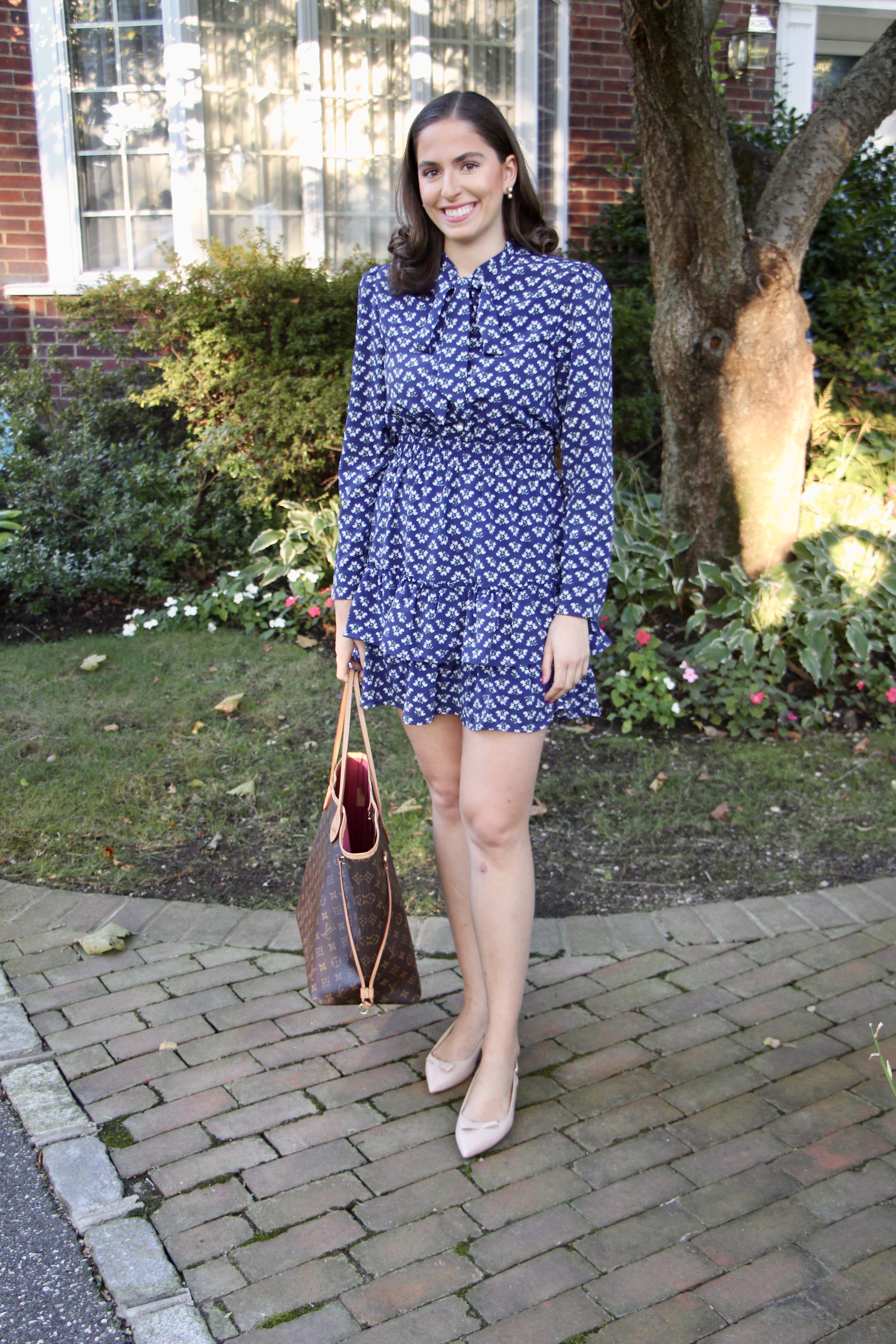 fall dress, fall outfit, long sleeve dress, preppy dress, preppy fall outfit, fall fashion, nap dress, hill house dress, sarah flint, visions of vienna, preppy clothes, preppy aesthetic