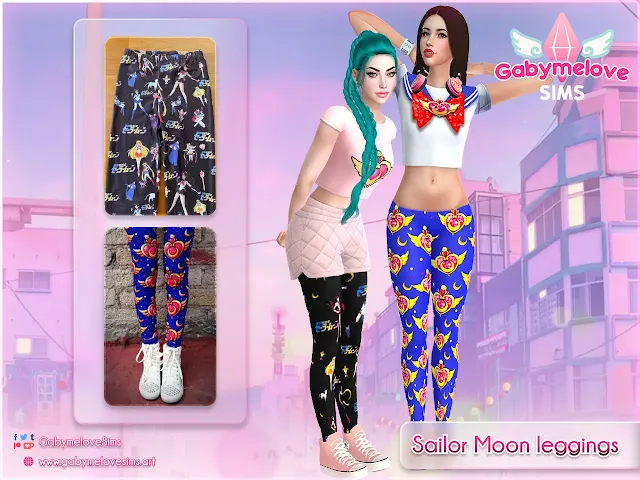 Sims 4 CC | Clothing: Sailor Moon Leggings | Gabymelove Sims | Custom content, contenido personalizado, mod, mods, CAS, Cus, Create a sim, crear un sim, download, package, descargar gratis, Clothes, cloth, ropa, accesorios, Serena, Magical Girl, Usagi Tsukino, Legg, Licra, pants, jogger, updated, actualizado, 2023, 2024