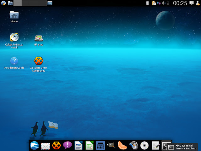 Calculate Linux Xfce Desktop