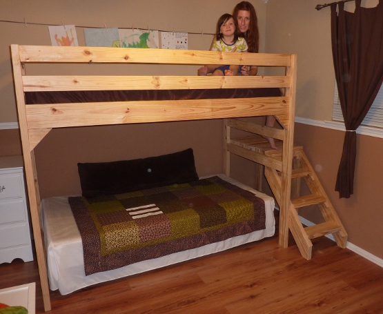 REHOBOTH FARM: DIY - Building a Loft Bed with Stairs - A ...