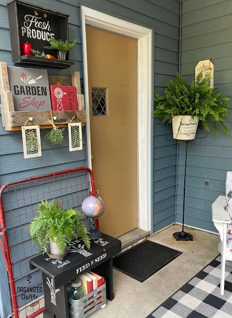 Photo of the corner of a decorated summer patio.