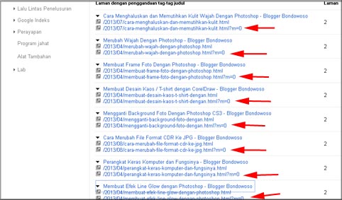 Cara Menghilangkan Tag Judul Duplikat di Webmaster Tools Google