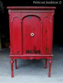 Painted Cabinet with Miss Mustard Seed Milk Paint