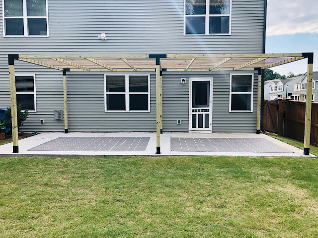 Modern Pergola over a Simple Patio