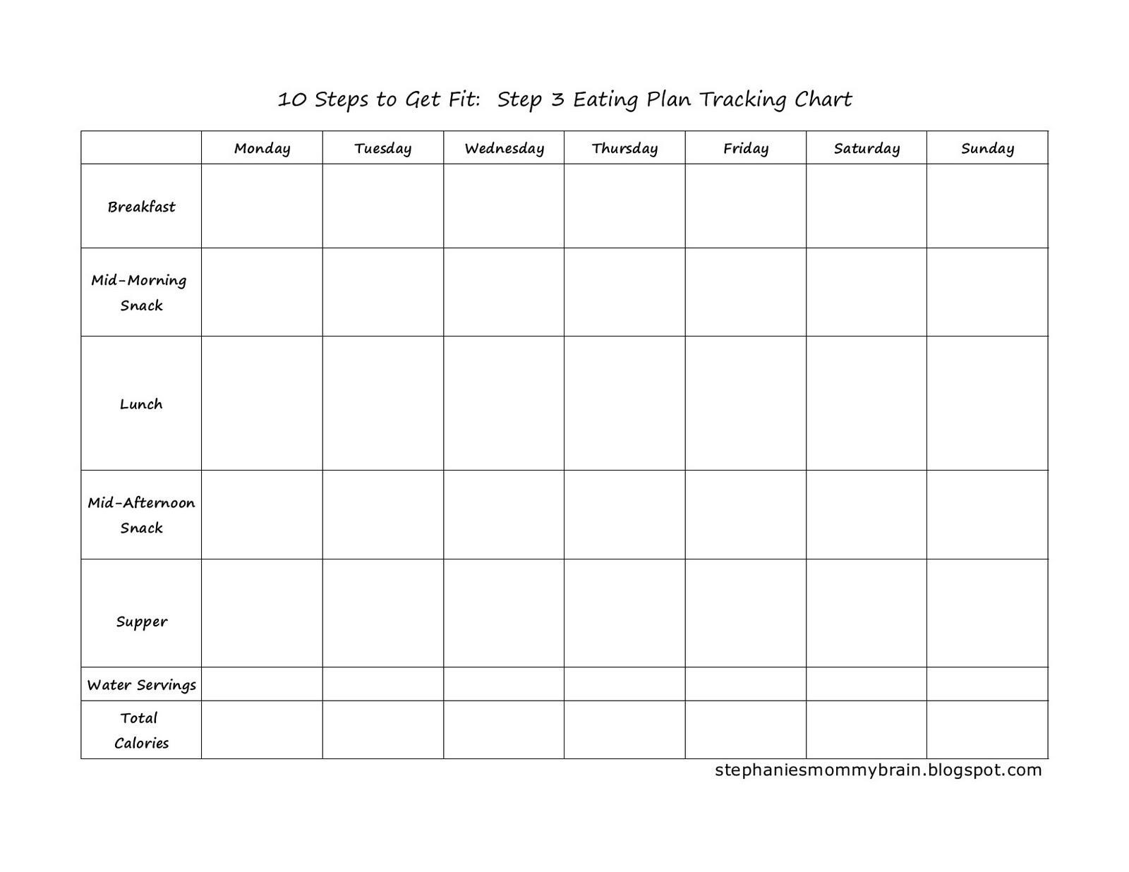 Diet Food Tracker Template | Calendar Template 2016