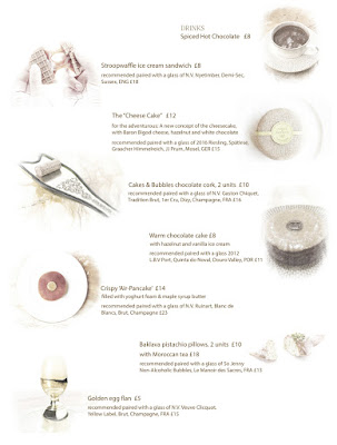 Chef Albert Adrià's signature dessert menu at Cakes & Bubbles London