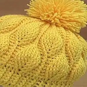 Gorro Hojas Crochet
