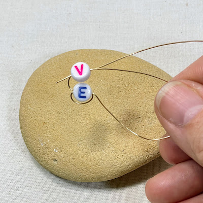 Making Love Letter Bead Earrings with Wire