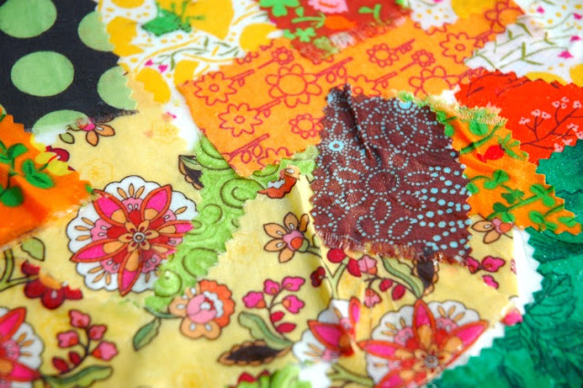 Fall Fabric Scrap Collage- Art for Kids