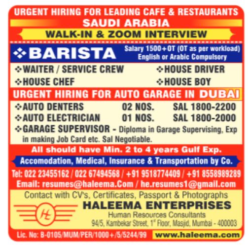 12 June 2024 - Assignment Abroad Times Gulf Vacancy Paper