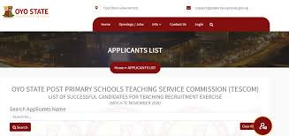 Oyo Govt. Releases List of Successful Applicants For TESCOM Teaching Job (See NAMES)