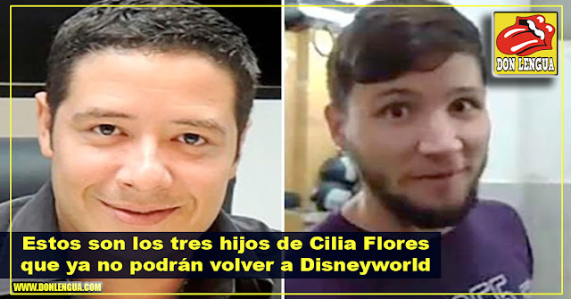 Estos son los tres hijos de Cilia Flores que ya no podrán volver a Disneyworld