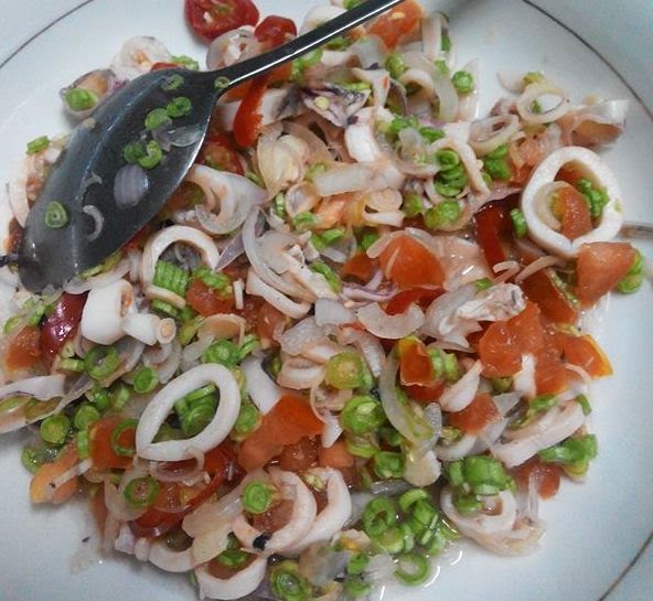 Resepi kerabu sotong ala Thai yang sedap