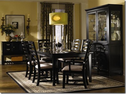 black dining table