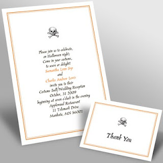 Halloween Themed Wedding Invitations