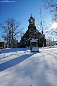 Swedenborg Chapel después de la Tormenta Skylar 